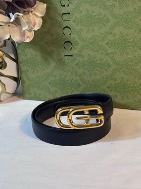Gucci Black Logo Belt